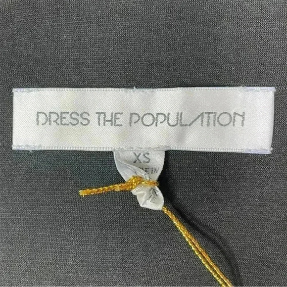 DRESS the Population NWT Frankie Sequin Fringe Midi Dress Size XS Red Black. - Picture 6 of 11